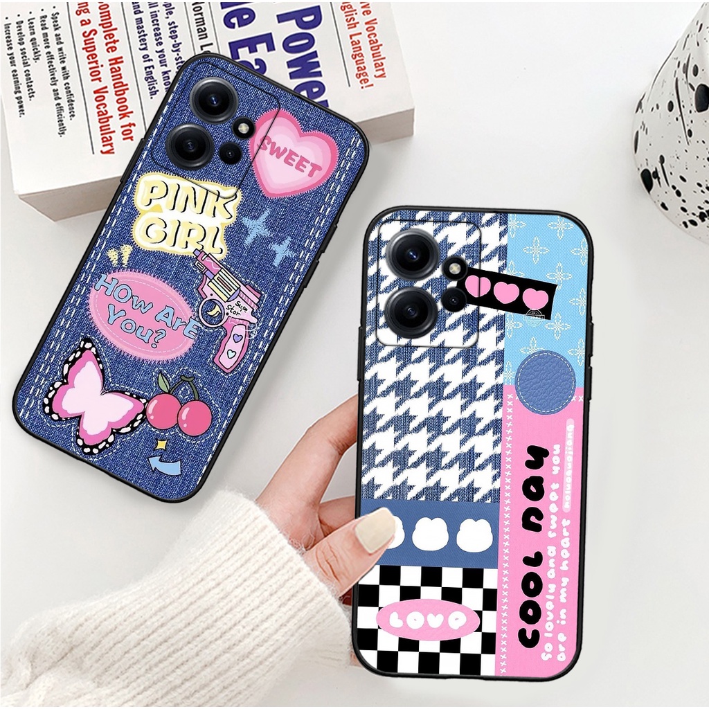 Ốp Lưng Redmi note 12 , Redmi Note 12 Pro 5G , Note 12r pro in hình vải bò , đan len mùa đông ấm áp mẫu mới