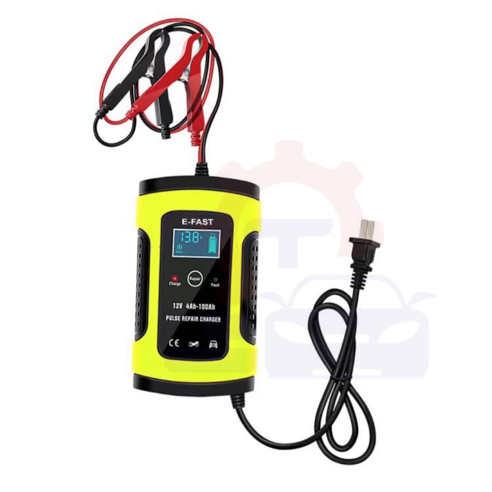 Bộ sạc bình acquy 12V 4ah -100ah, sạc bình acquy xe máy ô tô thông minh tự động ngắt khi đầy