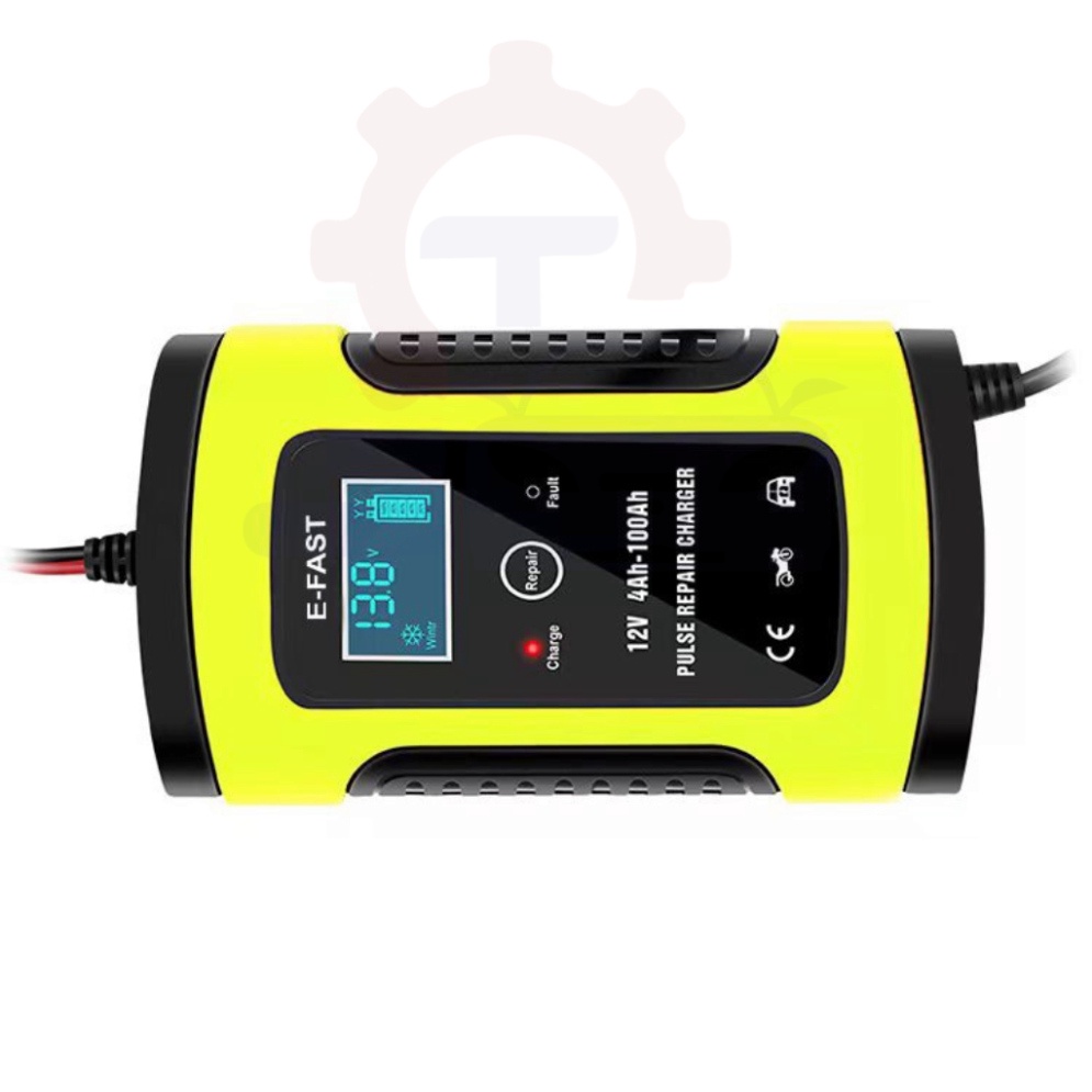 Bộ sạc bình acquy 12V 4ah -100ah, sạc bình acquy xe máy ô tô thông minh tự động ngắt khi đầy