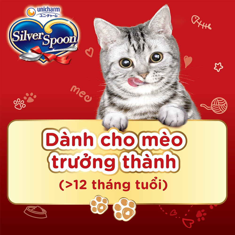 Thức ăn hạt giảm nôn trớ  - hỗ trợ tiêu hóa cho mèo Silver Spoon Vị Cá ngừ 800g