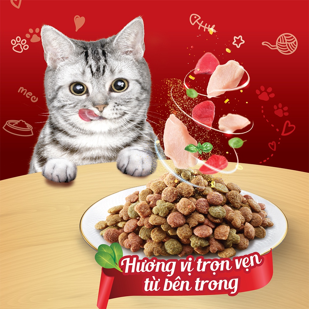 Thức ăn hạt cho mèo Silver Spoon Vị Thịt gà 1kg