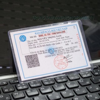 Vỏ bọc thẻ bảo hiểm y tế dẻo trong có nắp đậy thẻ bhyt