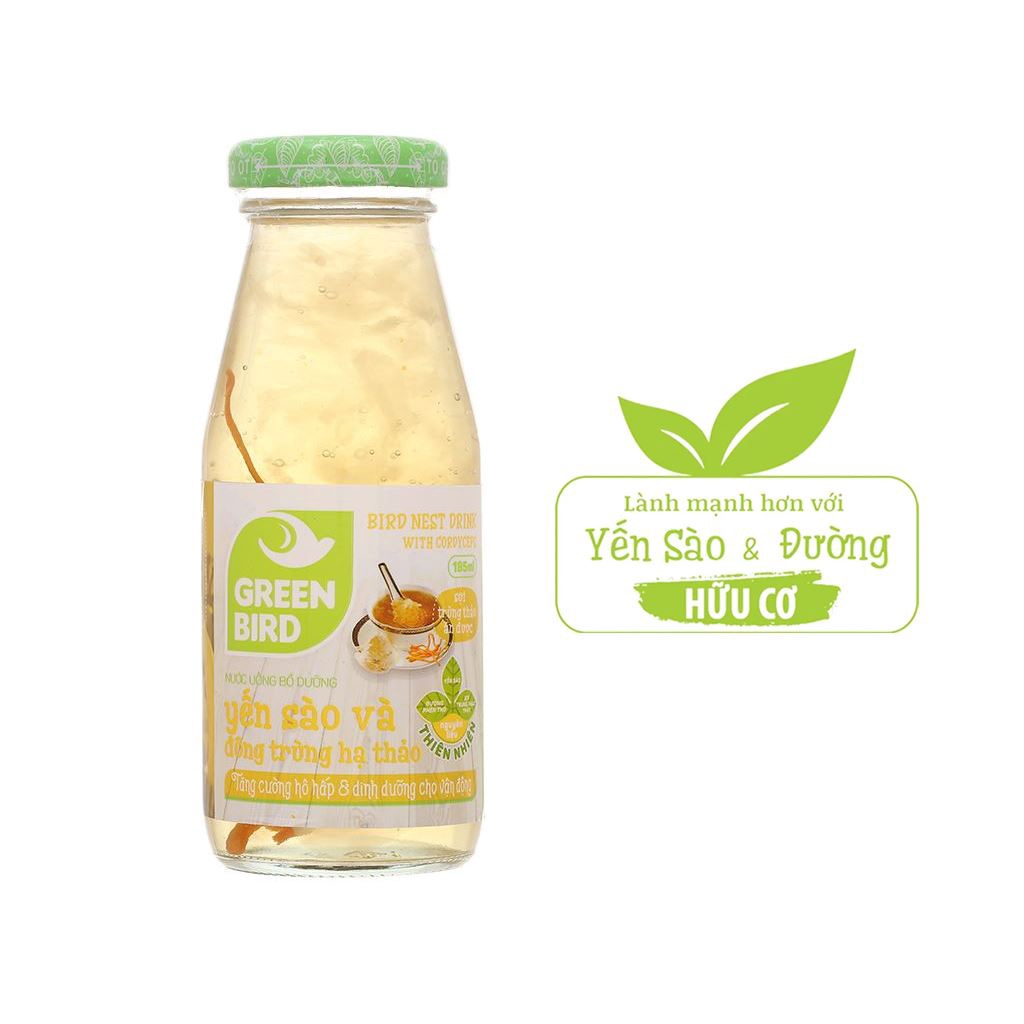 Yến Sào Đông Trùng Hạ Thảo Green Bird 185ml x 6 Chai