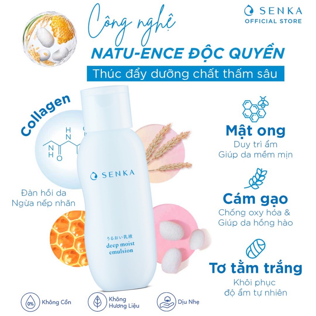Sữa Dưỡng Cấp ẩm chuyên sâu Senka Deep Moist Emulsion 150ml