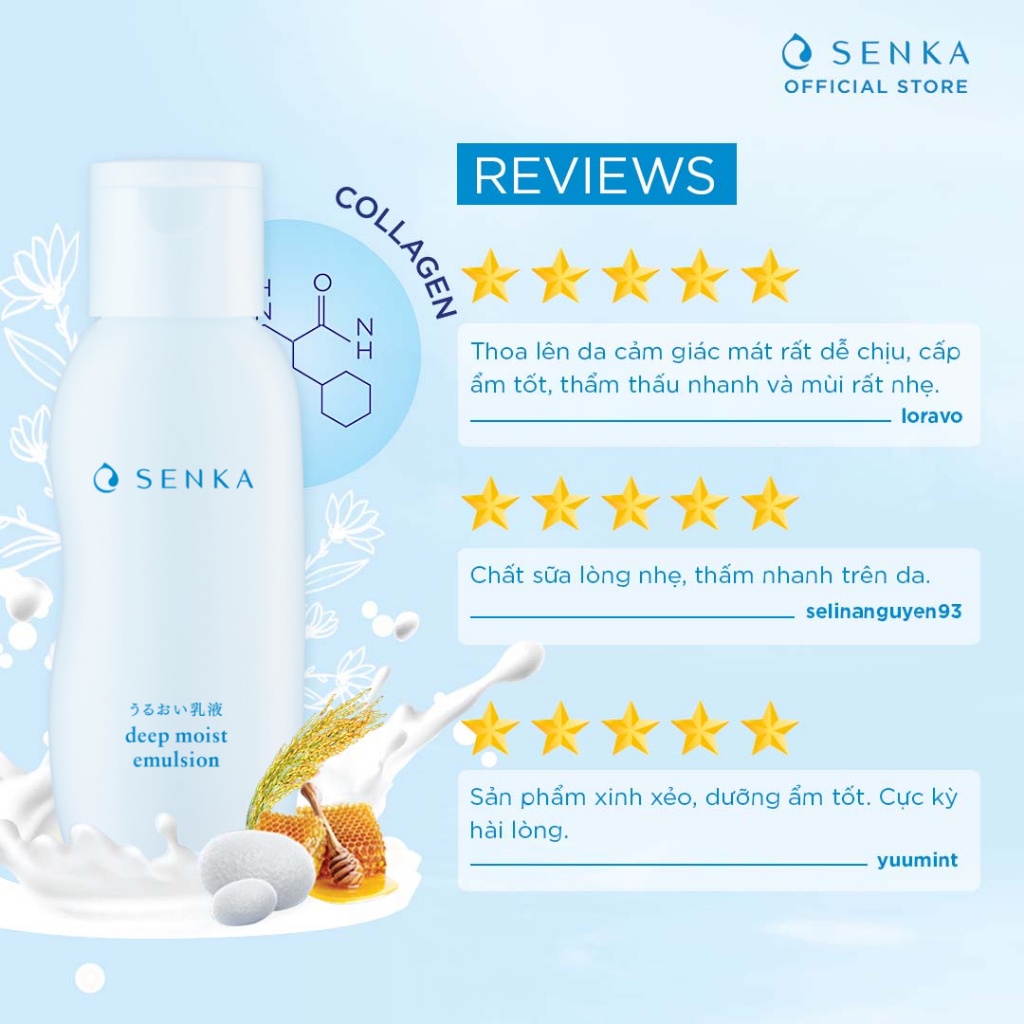 Sữa Dưỡng Cấp ẩm chuyên sâu Senka Deep Moist Emulsion 150ml