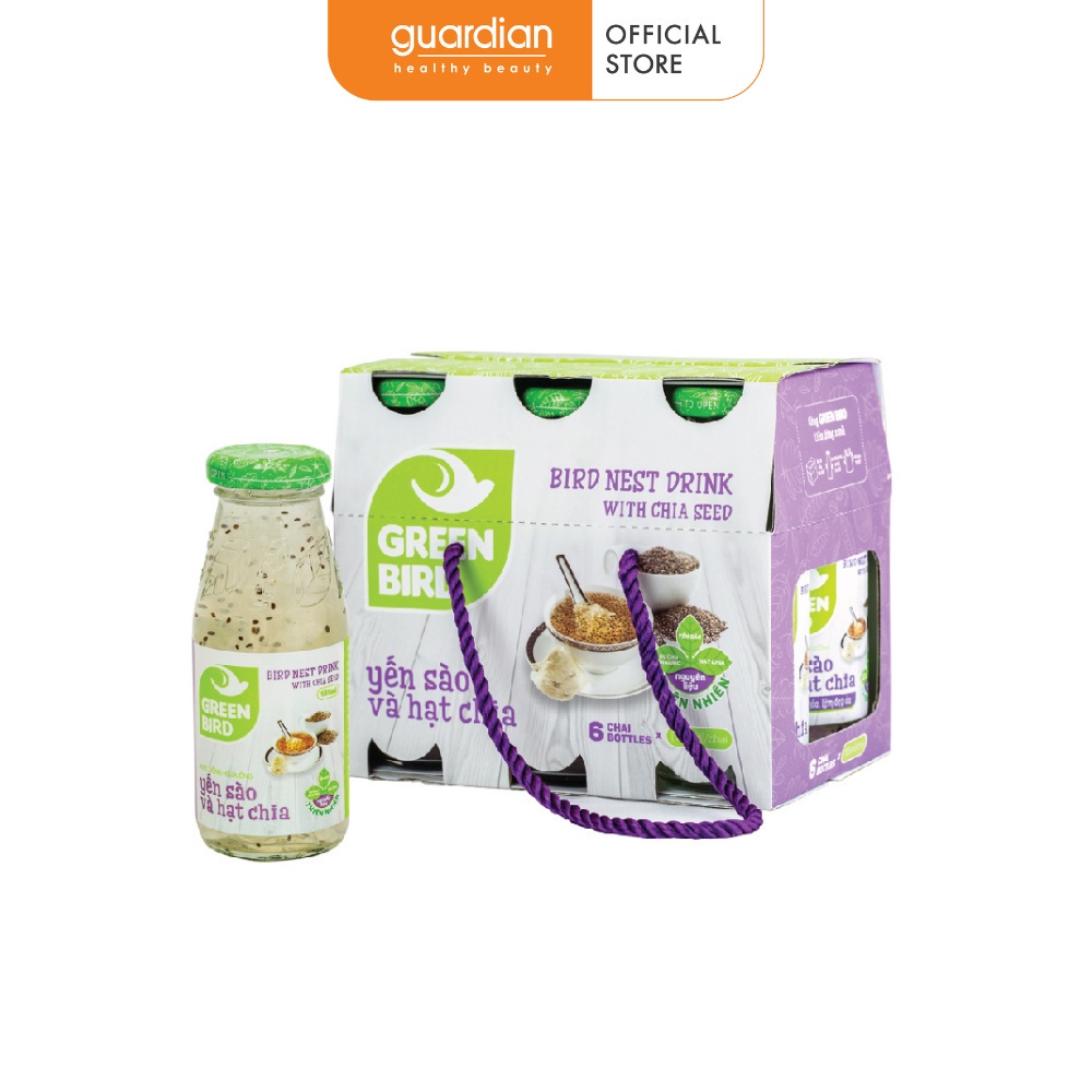 Yến Sào Hạt Chia Green Bird 185ml x 6 Chai