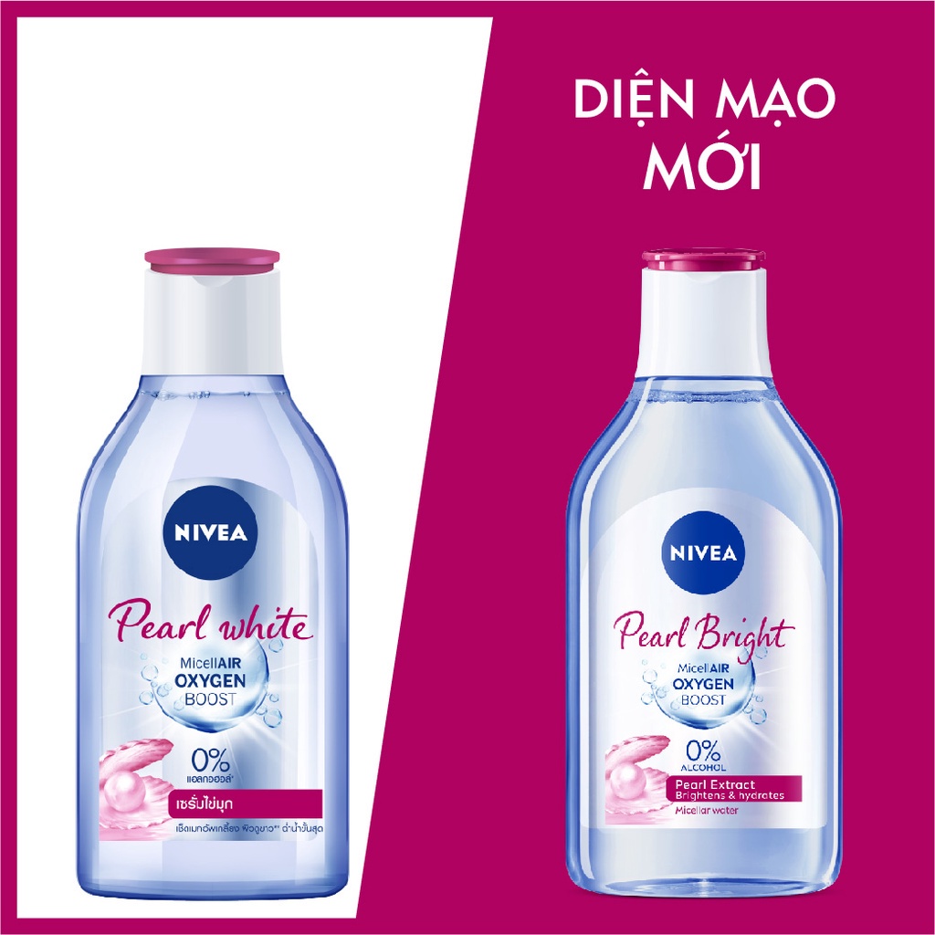 Nước Tẩy Trang Làm Sáng Da Pearl White Micellar Water Nivea 400ml