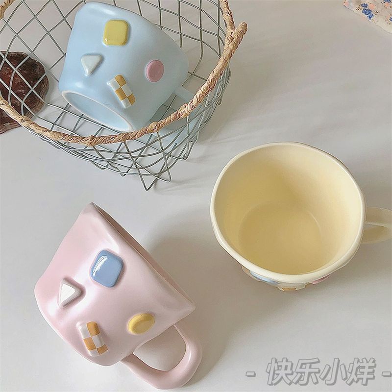 Thời Trang Cốc Uống Cà Phê Bằng Sứ Chịu Nhiệt Cao Thiết Kế Dễ Thương