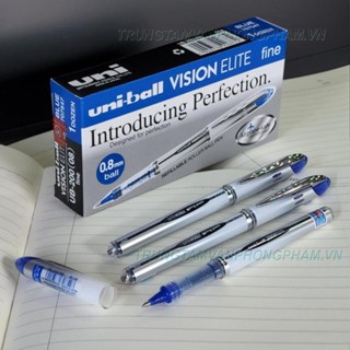 Bút dùng ký tên Uni-ball UB-200 - Viết Vision Elite Roller Ball Ub200 xịn chính hãng mực màu xanh tem chống giả Thái Á