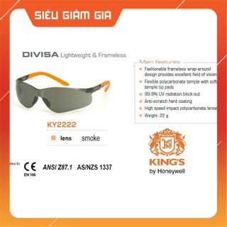 Kính bảo hộ Kings màu đen KY2222 - Giá rẻ, chất lượng, được đổi trả