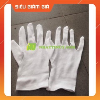 Găng tay thun trắng cotton 4 chiều - Giá rẻ, chất lượng, được đổi trả