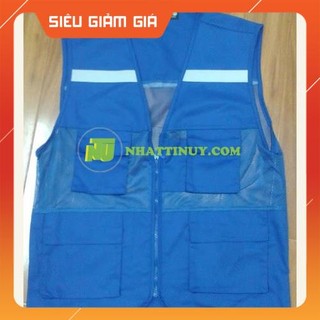 Áo ghile màu xanh da trời - lưới phản quang - Giá rẻ, chất lượng, được đổi trả