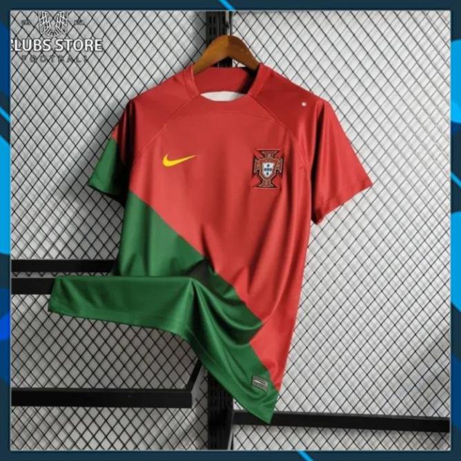 Xả Hàng Áo bóng đá / Áo Đá Banh ĐT BỒ ĐÀO NHA ĐỎ -- Vải Polyester Gai Thái  - Chuẩn Mẫu Thi Đấu