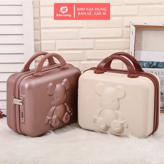 Cốp-vali đựng đồ dùng, mỹ phẩm gấu 3d