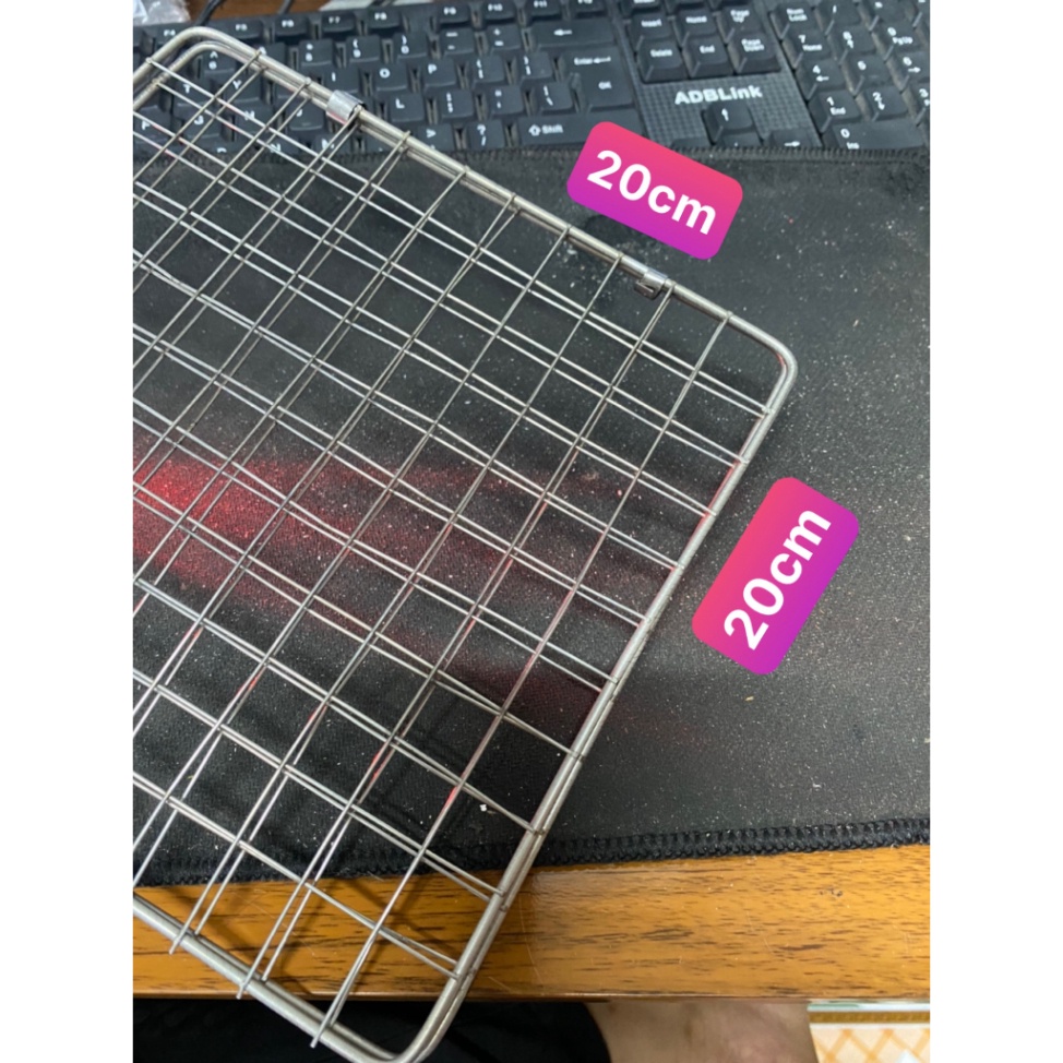Vỉ Nướng Inox Cao Cấp, Kẹp Thịt Inox 304 Dùng cho bếp từ Đủ Srie 27cm x 28cm
