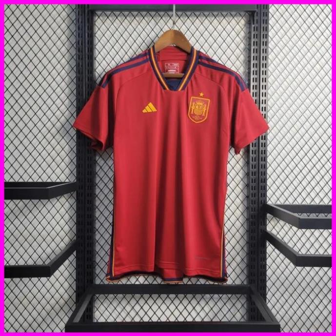 Xả Hàng Áo bóng đá / Áo Đá Banh ĐT TÂY BAN NHA ĐỎ -  - Vải Polyester Gai Thái  - Chuẩn Mẫu Thi Đấu