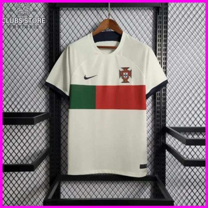 Xả Hàng Áo bóng đá / Áo Đá Banh ĐT BỒ ĐÀO NHA TRẮNG -- Vải Polyester Gai Thái  - Chuẩn Mẫu Thi Đấu