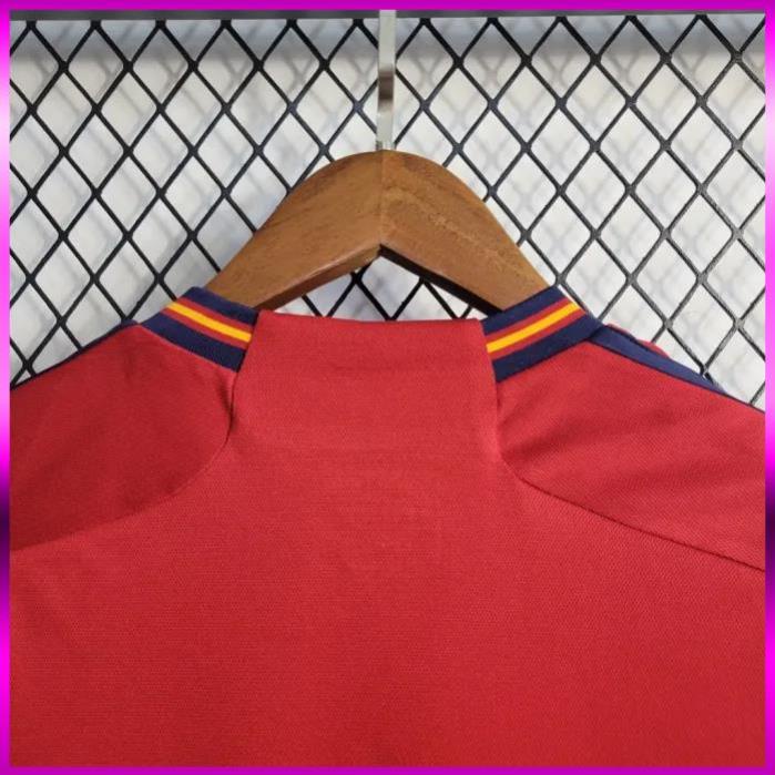 Xả Hàng Áo bóng đá / Áo Đá Banh ĐT TÂY BAN NHA ĐỎ -  - Vải Polyester Gai Thái  - Chuẩn Mẫu Thi Đấu