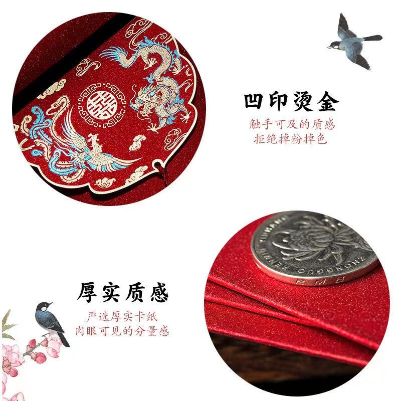 Bao Lì Xì Đỏ Có Tua Rua Phong Cách Trung Hoa Sáng Tạo