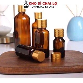 Chai Lọ Chiết Serum Vỏ Đựng Tinh Dầu Nắp Vặn Vàng 15ml/20ml/30ml, Phụ Kiện Du Lịch  HUHA