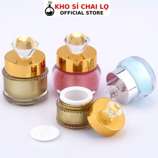 Hủ Hộp Đựng Kem Hũ hột xoàn 5g, 15g vàng, bạc đựng mỹ phẩm , phụ kiện du lịch  HUHA