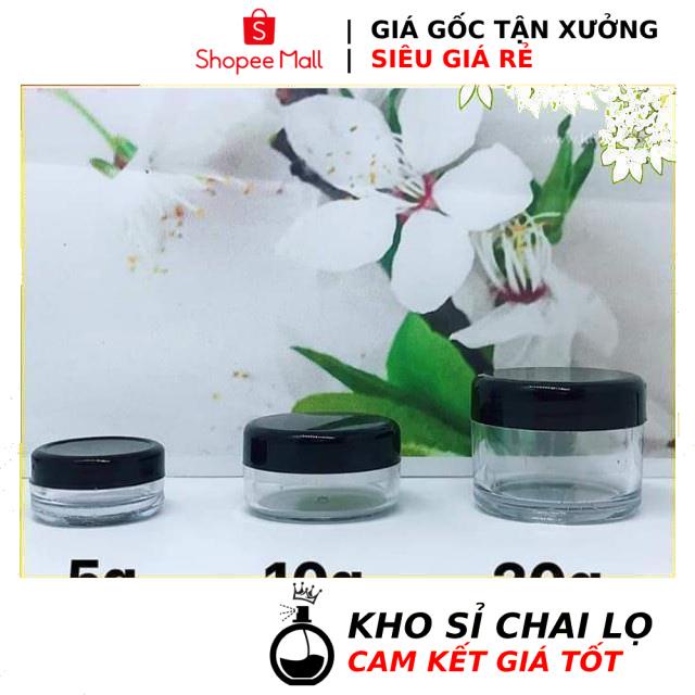 Hủ Hộp Đựng Kem HUHA Kho Sỉ Hộp nhựa tròn 3g/5g/10g/20g/30g/50g/100g chiết mỹ phẩm