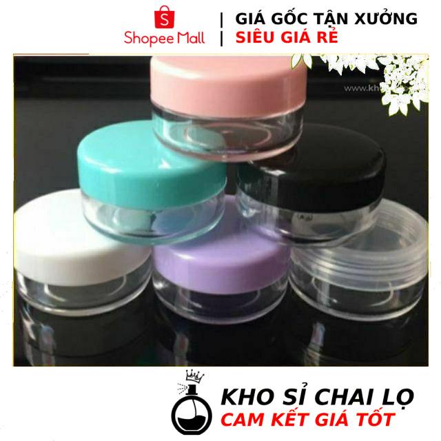 Hủ Hộp Đựng Kem HUHA Kho Sỉ Hộp nhựa tròn 3g/5g/10g/20g/30g/50g/100g chiết mỹ phẩm