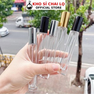 Chai Lọ Chiết Nước Hoa Hình Trụ Vuông 3ml,5ml,10ml,20ml,30ml đựng dầu thơm  HUHA