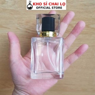 Chai Lọ Chiết Nước Hoa Vỏ 50ml hình chữ nhật đựng dầu thơm , phụ kiện du lịch  HUHA