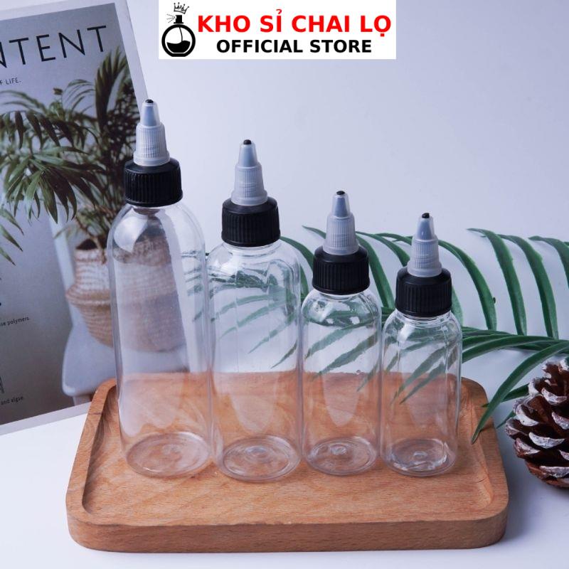 Chai Chiết Mĩ Phẩm HUHA Nút Nhọn Mực Xăm 100ml,150ml,200ml,250ml Đựng Mực, Hương Liệu , Phụ Kiện Du Lịch