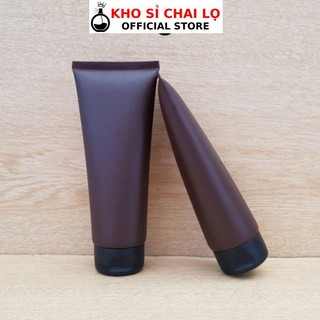 [KHO SỈ] Tuýp Chiết Mỹ Phẩm HUHA Tube Nhựa Nâu 100ml Nắp Lật Đựng Sữa Rửa Mặt, Gel, Phụ Kiện Du Lịch  HUHA