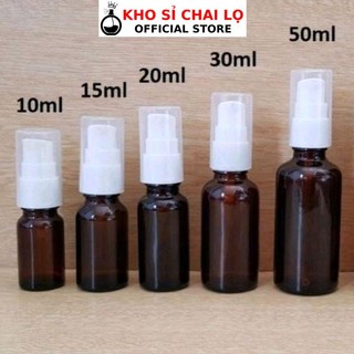 Chai chiết mĩ phẩm vỏ thủy tinh xịt giọt 30ml/50ml/100ml đựng serum