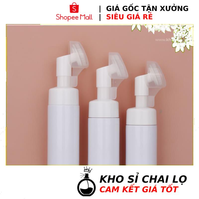 [Kho Sỉ] Chai Xịt Tạo Bọt HUHA Đầu Cọ Mát Xa 100ml,150ml,200ml Đựng Sữa Rửa Mặt , Phụ Kiện Du Lịch