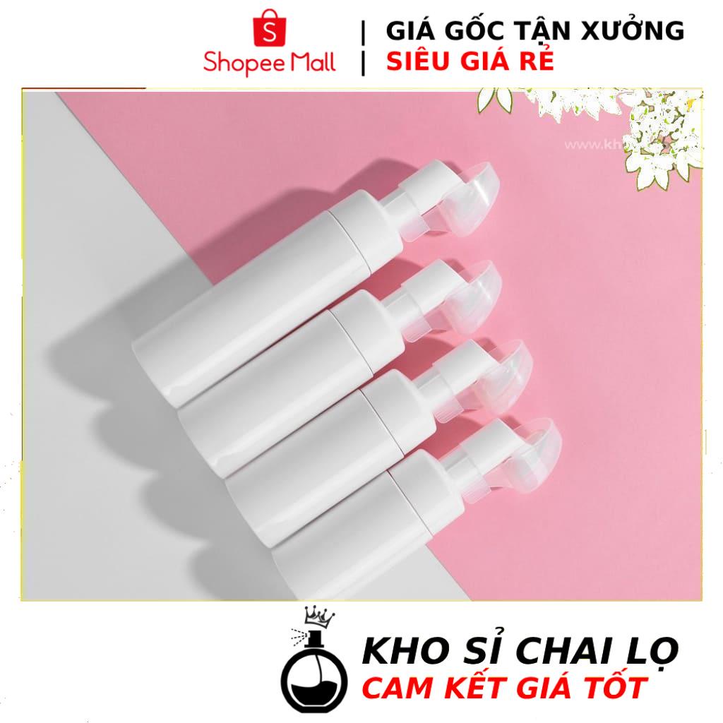 [Kho Sỉ] Chai Xịt Tạo Bọt HUHA Đầu Cọ Mát Xa 100ml,150ml,200ml Đựng Sữa Rửa Mặt , Phụ Kiện Du Lịch