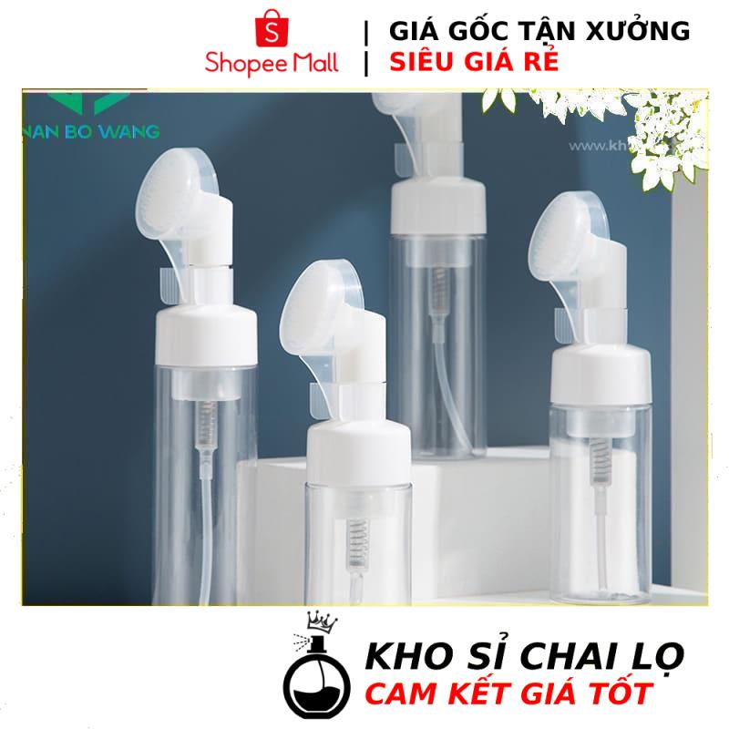 [Kho Sỉ] Chai Xịt Tạo Bọt HUHA Đầu Cọ Mát Xa 100ml,150ml,200ml Đựng Sữa Rửa Mặt , Phụ Kiện Du Lịch