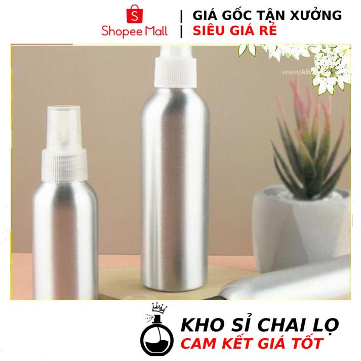 Chai Xịt Phun Sương HUHA Kho Sỉ Thân Nhôm 30ml,50ml,100ml chiết mỹ phẩm, đựng dung dịch .