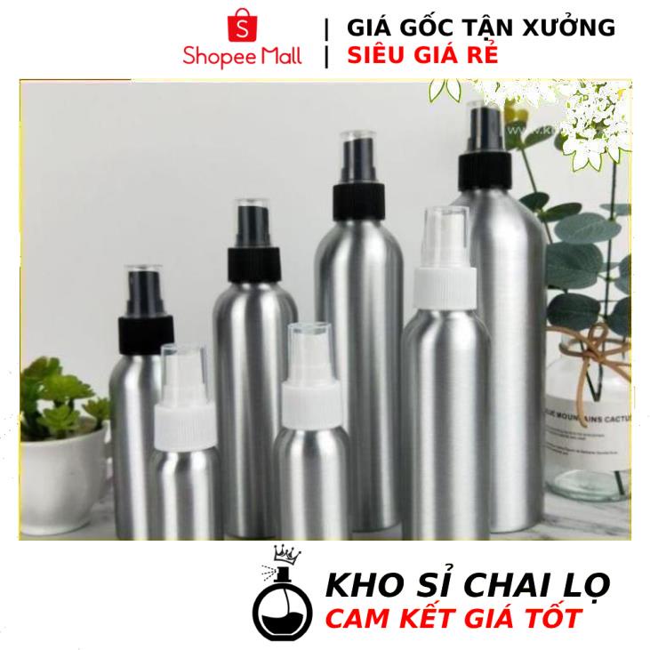 Chai Xịt Phun Sương HUHA Kho Sỉ Thân Nhôm 30ml,50ml,100ml chiết mỹ phẩm, đựng dung dịch .