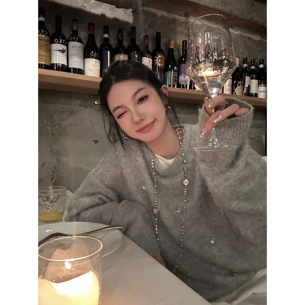 Mềm Áo sweater Dệt Kim Tay Dài Cổ Tròn Thời Trang Mùa Thu Cho Nữ