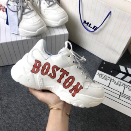 Giày Thể Thao Sneakers MLB Đế Độn 4cm Nam Nữ chữ NY, chữ Boston, chữ LA hot 2023-N19