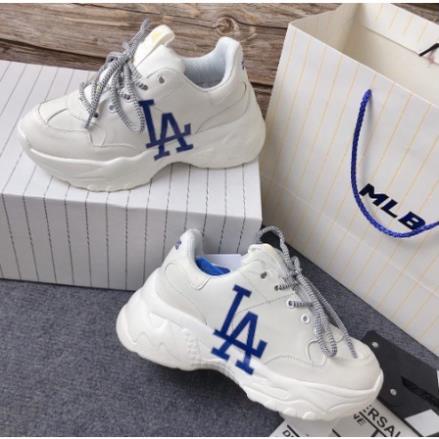 Giày Thể Thao Sneakers MLB Đế Độn 4cm Nam Nữ chữ NY, chữ Boston, chữ LA hot 2023-N19