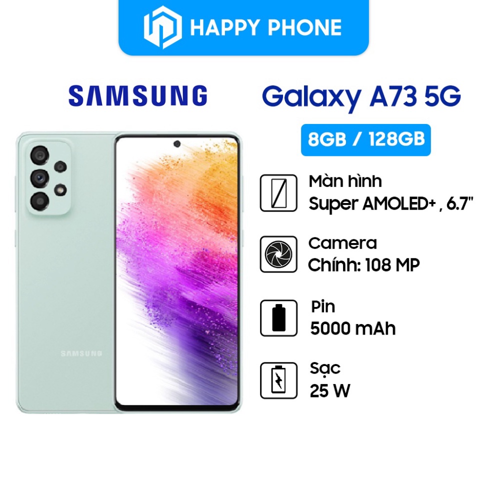 Điện thoại Samsung Galaxy A73 5G Mới 100%, Nguyên seal