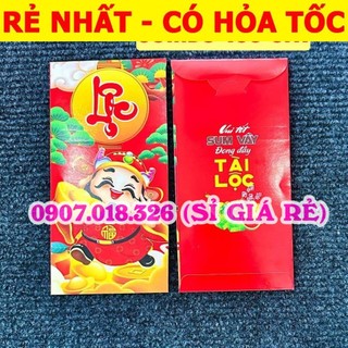 Combo 100 bao lì xì tết 2024 chữ lộc , bao lì xì hình rồng giáp thìn , siêu rẻ