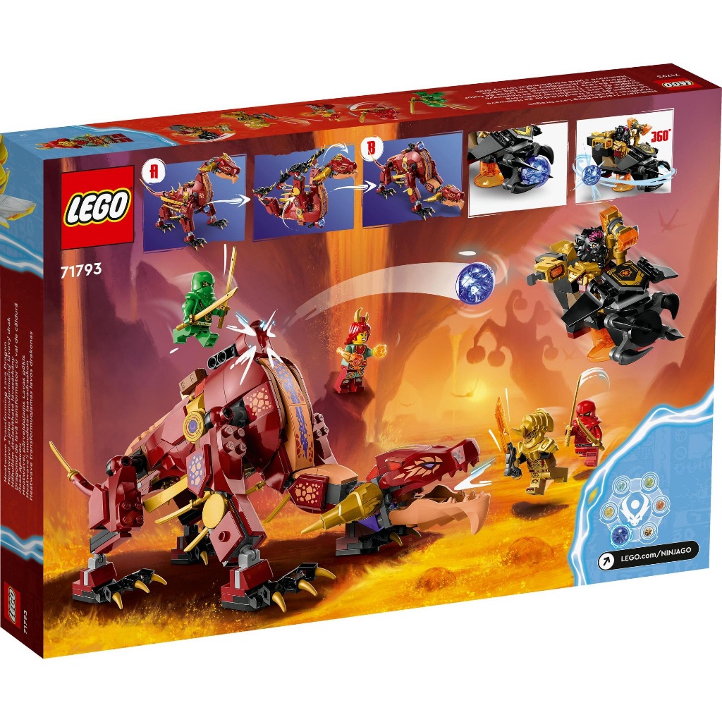 LEGO Ninjago 71793 Đồ chơi lắp ráp Rồng thần dung nham Heatwave (479 chi tiết)