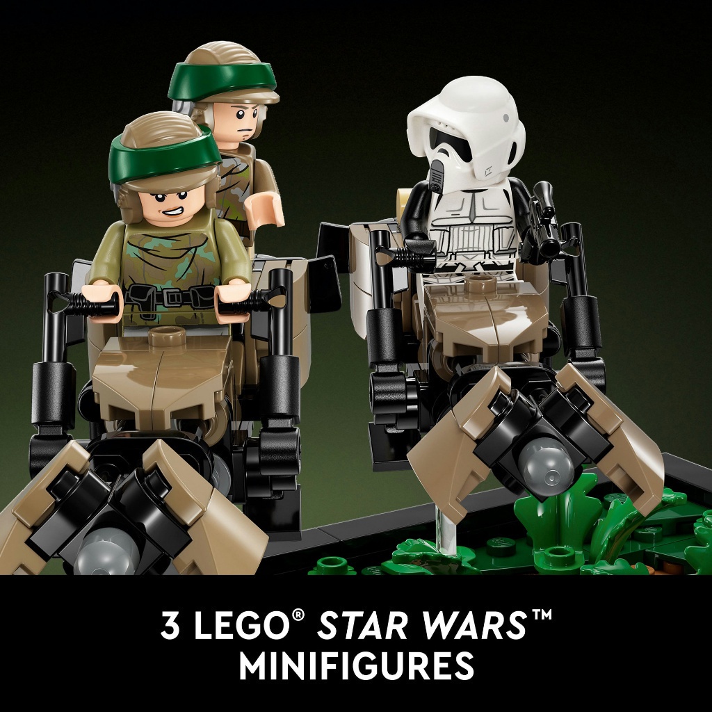 LEGO STAR WARS 75353 Đồ Chơi Lắp Ráp Cuộc Truy Đuổi Trong Khu Rừng Endor (608 chi tiết)