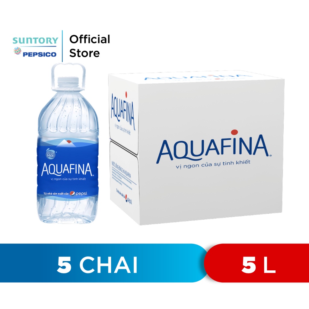 [HỎA TỐC] Thùng 4 Chai Nước tinh khiết Aquafina (5L/chai)