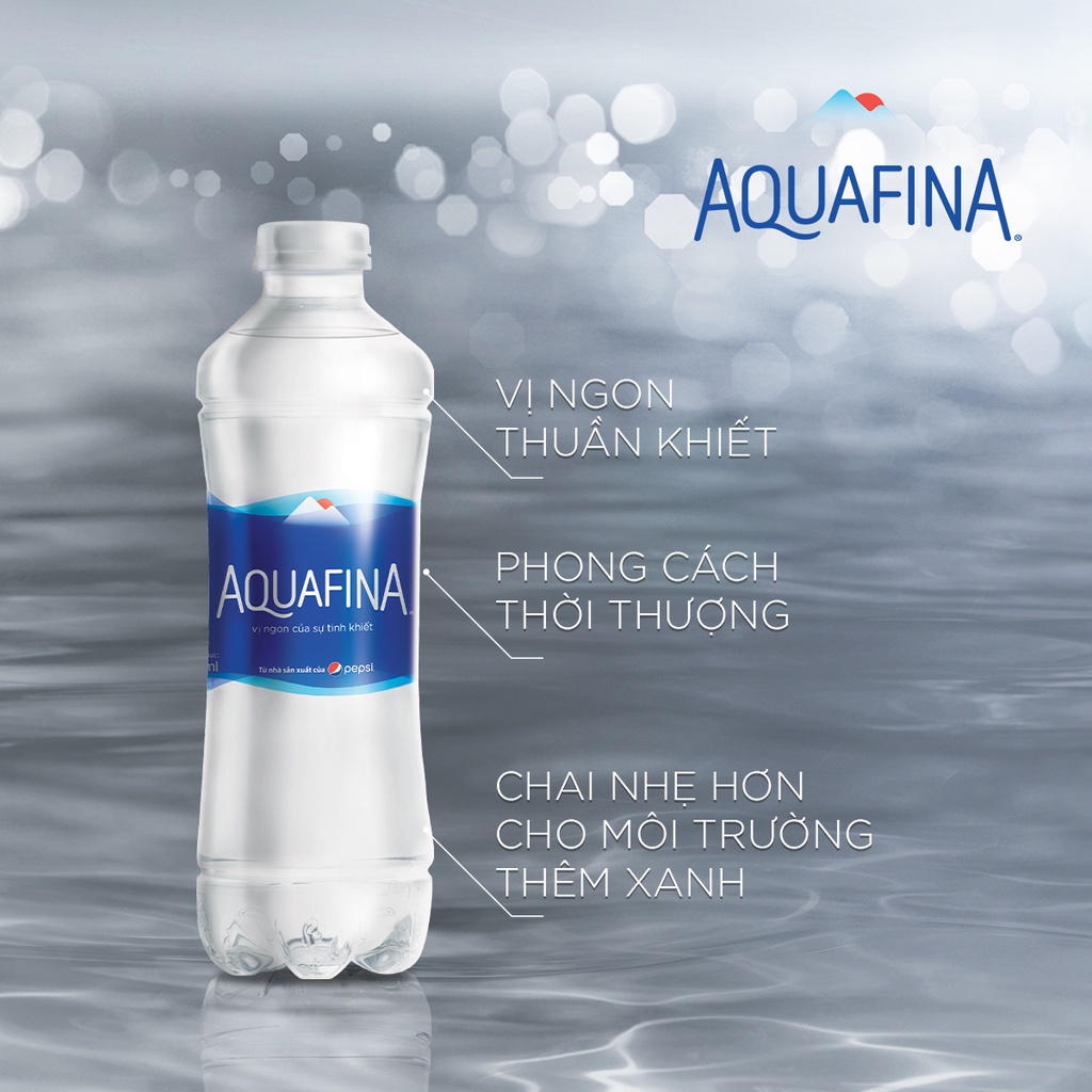 [HỎA TỐC]Thùng 24 Chai Nước tinh khiết Aquafina (500ml/chai)