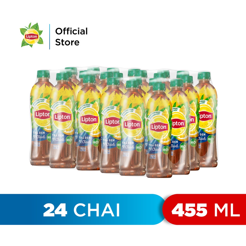 Thùng 24 Chai Lipton Trà Đen Vị Chanh