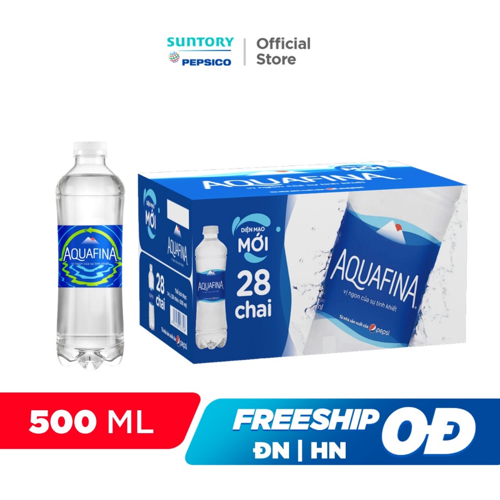 [HỎA TỐC] Thùng 28 Chai Nước tinh khiết Aquafina (500ml/chai)