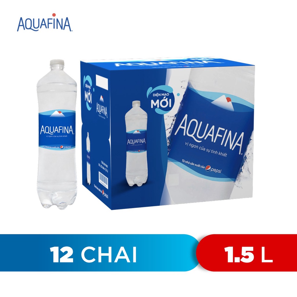 [HỎA TỐC]Thùng 12 Chai Nước tinh khiết Aquafina (1.5L/chai)