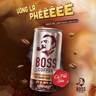 [Hỏa Tốc] Thùng 24 Lon Cà phê sữa Boss (180ml/lon)